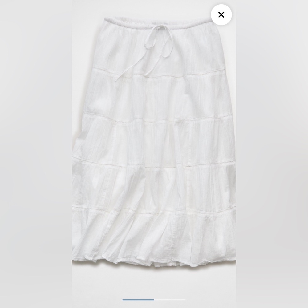 American Eagle Outfitters White midi  Skirt
